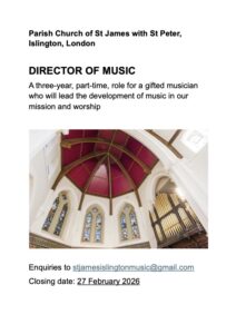 Advert for musical director